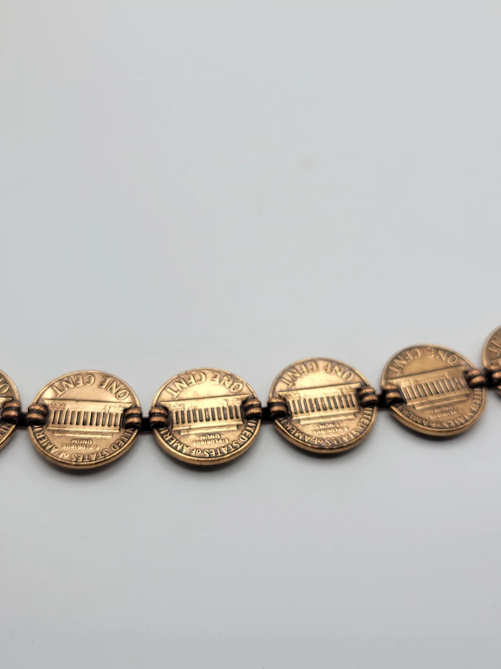 Vintage-Inspired Copper Penny Link Bracelet - Women's Jewelry